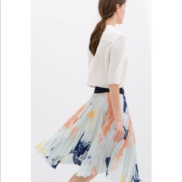 Zara Dresses & Skirts - Zara Pleated Print Skirt